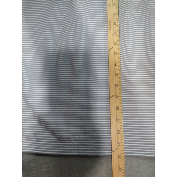 Under Armour UA Shirt Mens 2XL Gray Striped Polo Loose HeatGear Short Sleeve - Picture 3 of 8